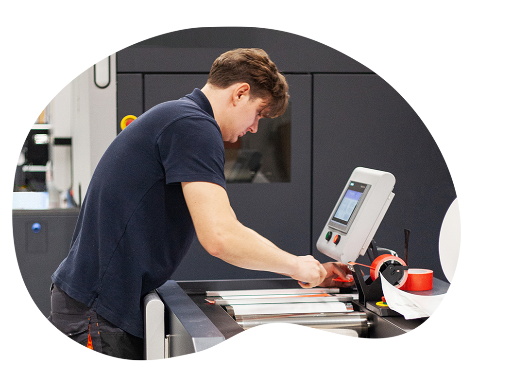 HP Indigo digital roll-fed printing